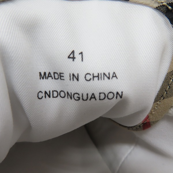 実際に弊社で買取させて頂いたBurberry/バーバリー  ヴィンテージチェック ローカットスニーカー/41の画像 5枚目