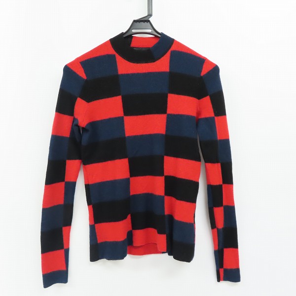 実際に弊社で買取させて頂いたDIESEL BLACK GOLD/ディーゼル ブラックゴールド モックネックチェックニット/size：L