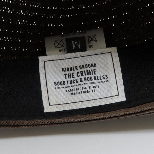 実際に弊社で買取させて頂いたTHE CRIMEI/クライミー SUMMER HAT/サマーハット C1H3-CP02の画像 3枚目