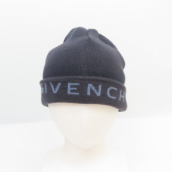 実際に弊社で買取させて頂いたGIVENCHY/ジバンシイ カシミヤ混 ロゴ ニット帽/ビーニー の画像 1枚目