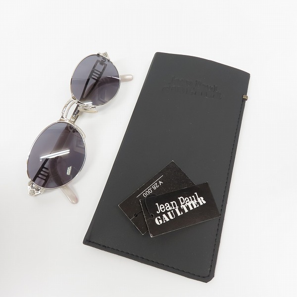 実際に弊社で買取させて頂いたJean Paul GAULTIER/ジャンポールゴルチエ ヴィンテージ ワイヤーデザイン サングラス/アイウェア シルバー 56-6101の画像 9枚目