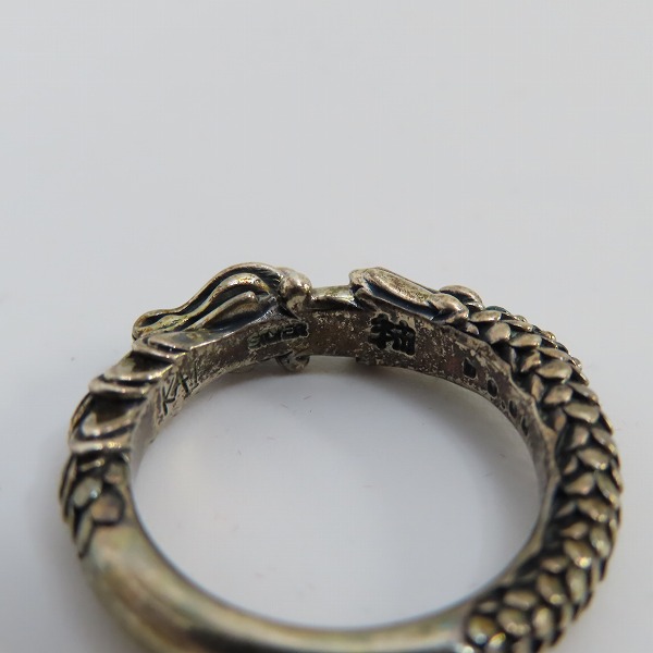 実際に弊社で買取させて頂いた【ギャラ付き】Bloody Mary/ブラッディマリー 四神-青龍 リング w/ブルーダイヤモンド/13号の画像 4枚目