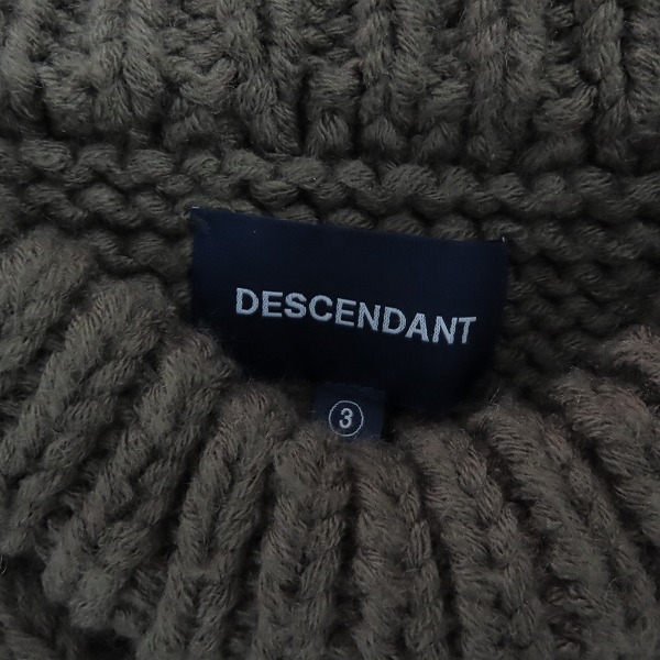 実際に弊社で買取させて頂いたDESCENDANT/ディセンダント 20AW FADED CABLE KNIT フェイディッド ケーブルニット 202MADS-KNM02/size：3の画像 2枚目