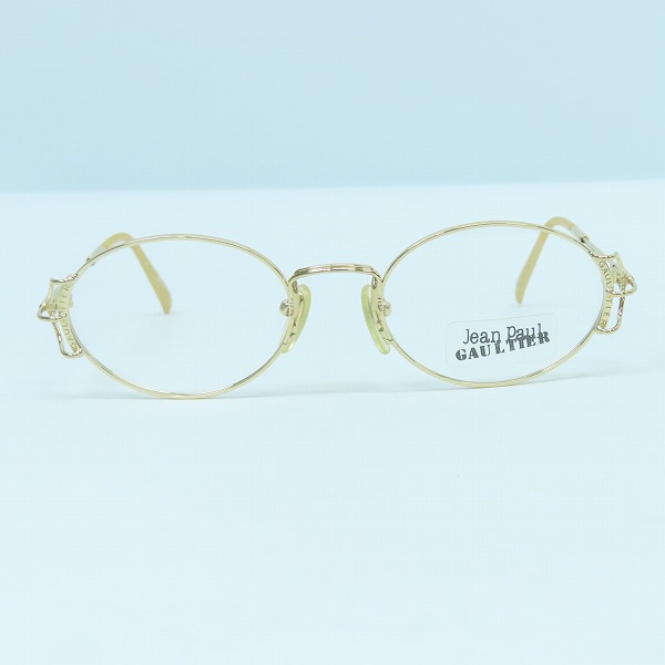 実際に弊社で買取させて頂いたJean Paul GAULTIER/ジャンポールゴルチェ ヴィンテージ メガネフレーム ゴールド 55-6104の画像 1枚目