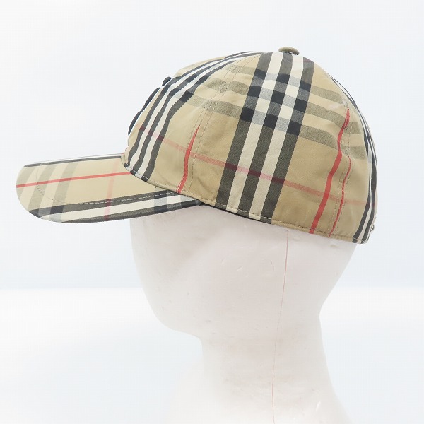 実際に弊社で買取させて頂いたBURBERRY/バーバリー バーバリーチェック柄 XTB立体刺繍 ベースボールキャップ/帽子 8017283の画像 2枚目