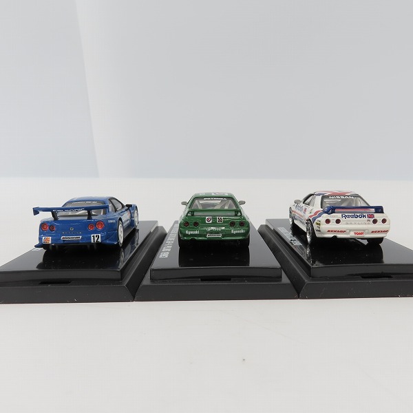 実際に弊社で買取させて頂いたKyosho/京商 1/64 REEBOK/NIKKO KYOSEKI/CALSONIC SKYLINE GP-1PLUS 1990/1993/2003 ミニカー 3点セットの画像 2枚目