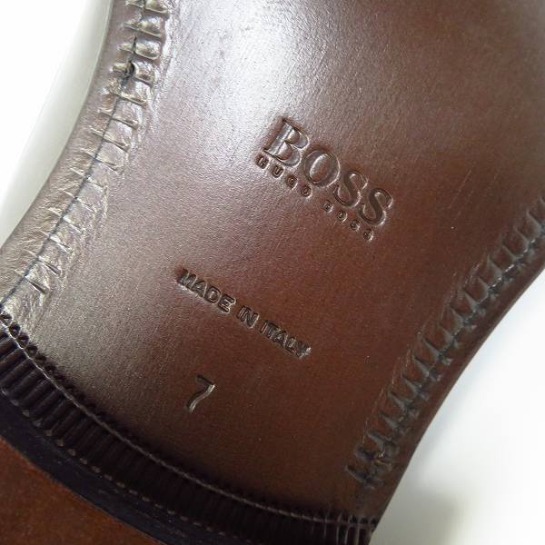 実際に弊社で買取させて頂いたHUGO BOSS/ヒューゴボス メダリオン レザーシューズ 7の画像 5枚目