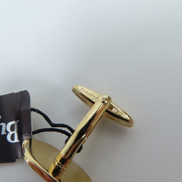 実際に弊社で買取させて頂いたBurberrys/バーバリーズ グレンチェック柄 カフス ゴールド系の画像 4枚目