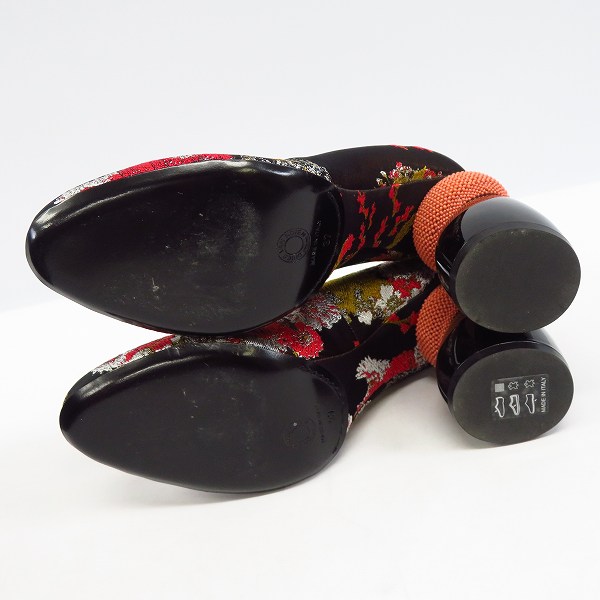 実際に弊社で買取させて頂いたDRIES VAN NOTEN/ドリスヴァンノッテン パンプス 花柄 刺繍 WS21/159/QU487/37の画像 2枚目