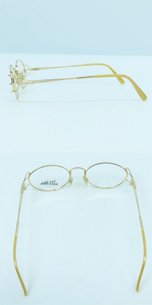 実際に弊社で買取させて頂いたJean Paul GAULTIER/ジャンポールゴルチェ ヴィンテージ メガネフレーム ゴールド 55-6104の画像 2枚目