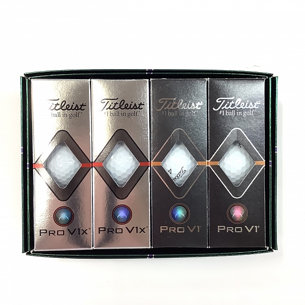 実際に弊社で買取させて頂いた【未使用】Titleist/タイトリスト 2019年モデル PRO V1/V1x ゴルフボール 1ダース