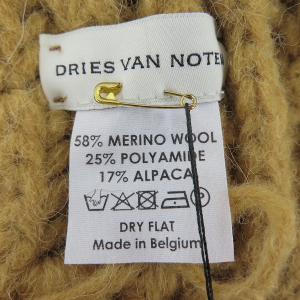 実際に弊社で買取させて頂いた【未使用】DRIES VAN NOTEN/ドリスヴァンノッテン MARAZ ケーブルニットマフラー 1704の画像 1枚目
