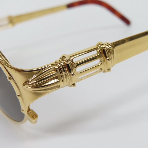 実際に弊社で買取させて頂いたJean Paul GAULTIER/ジャンポールゴルチエ ヴィンテージ オーバルフレーム サングラス/アイウェア ゴールド 56-5106の画像 6枚目