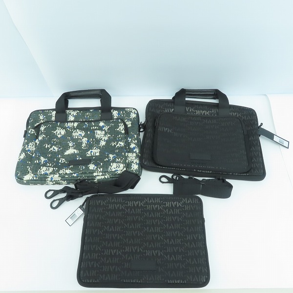 実際に弊社で買取させて頂いた【未使用】Marc by Marc Jacobs/マークバイマークジェイコブス 2WAY PCケース/タブレットケース 総柄 ロゴ/マルチ 3点セット