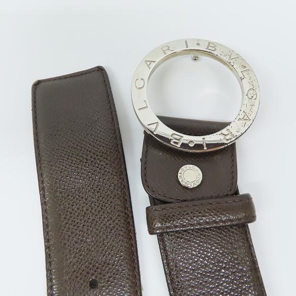 実際に弊社で買取させて頂いたBVLGARI/ブルガリ BBラウンドバックル レザーベルトの画像 1枚目