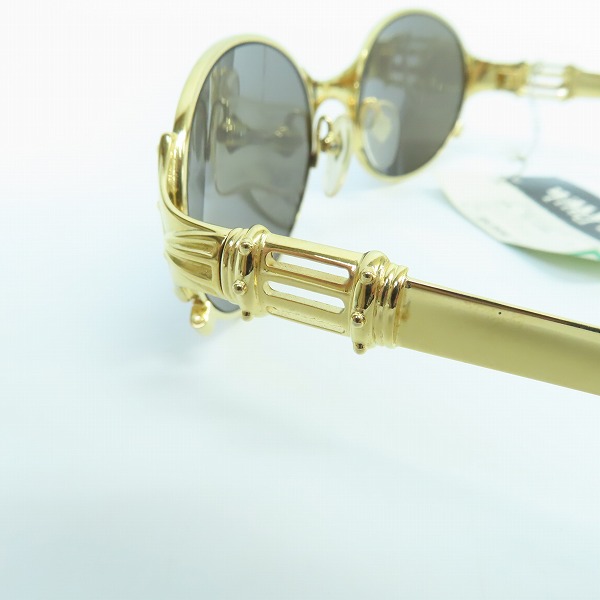 実際に弊社で買取させて頂いた【未使用】Jean Paul GAULTIER/ジャンポールゴルチエ ヴィンテージ オーバルフレーム サングラス/アイウェア ゴールド 56-5106の画像 7枚目