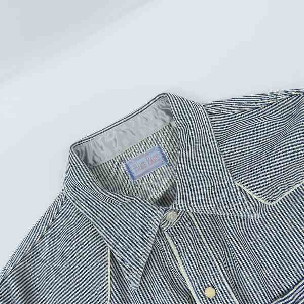 実際に弊社で買取させて頂いたBLUE BLUE/ブルーブルー ヒッコリー柄 ウェスタンシャツ 2の画像 4枚目