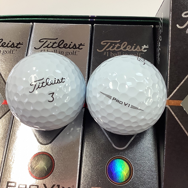 実際に弊社で買取させて頂いた【未使用】Titleist/タイトリスト 2019年モデル PRO V1/V1x ゴルフボール 1ダースの画像 1枚目