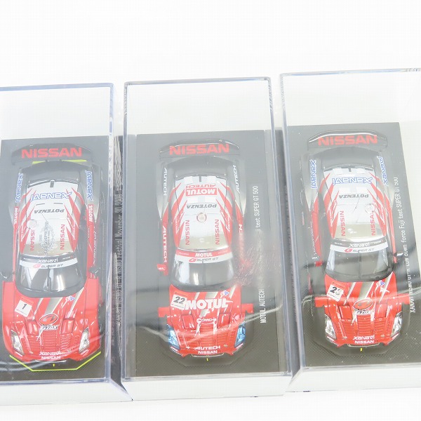 実際に弊社で買取させて頂いたEBBRO/エブロ 1/43 SUPER GT 500 XANAVI NISMO GT-R 2008 NISMO FESTIVAL 等 44125/44126/44201 ミニカー 3点セット の画像 6枚目