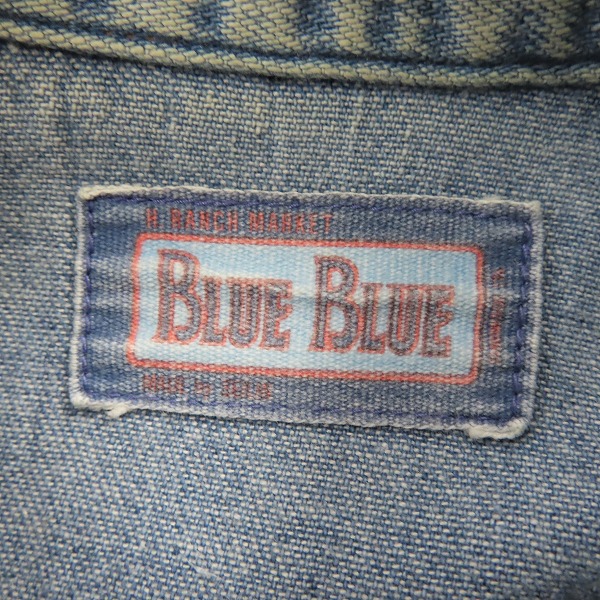 実際に弊社で買取させて頂いたBLUE BLUE/ブルーブルー コンチョボタン デニム ウエスタンシャツ/2の画像 2枚目