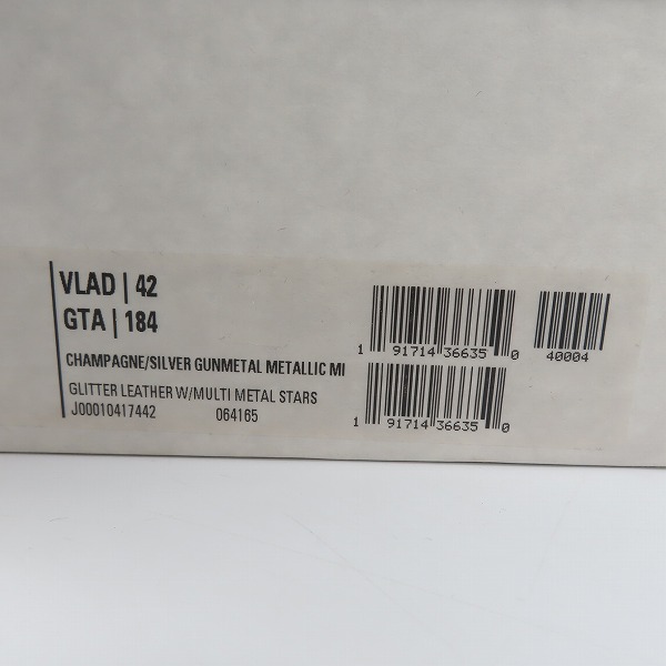 実際に弊社で買取させて頂いたJIMMY CHOO/ジミーチュウ エナメル  スリッポン スタースタッズ エスパドリーユ VLAD/42の画像 8枚目