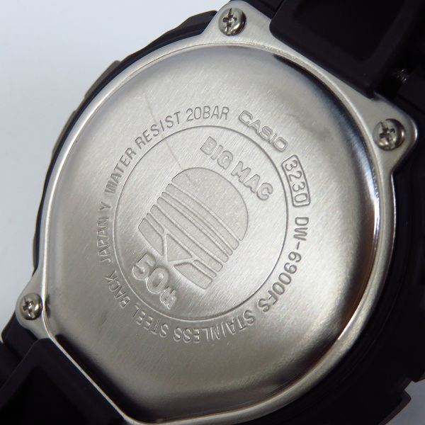 実際に弊社で買取させて頂いたG-SHOCK/G-ショック マクドナルド ビッグマック 50周年記念モデル 限定1000個 DW-6900FSの画像 3枚目