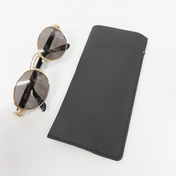 実際に弊社で買取させて頂いたJean Paul GAULTIER/ジャンポールゴルチエ ヴィンテージ オーバル サングラス/アイウェア ゴールド×ブラック 56-6203の画像 8枚目