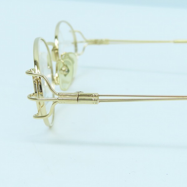 実際に弊社で買取させて頂いたJean Paul GAULTIER/ジャンポールゴルチェ ヴィンテージ メガネフレーム ゴールド 55-6104の画像 8枚目