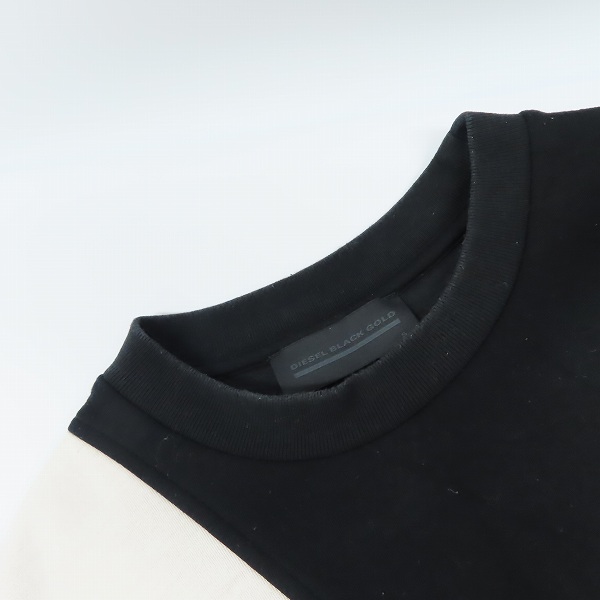 実際に弊社で買取させて頂いたDIESEL BLACK GOLD/ディーゼル ブラックゴールド 2tone スウェット/size：Sの画像 5枚目