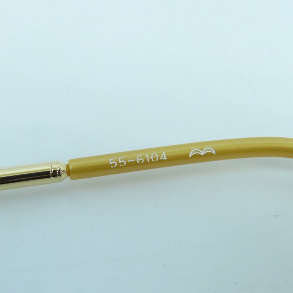 実際に弊社で買取させて頂いたJean Paul GAULTIER/ジャンポールゴルチェ ヴィンテージ メガネフレーム ゴールド 55-6104の画像 6枚目