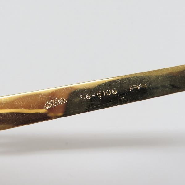 実際に弊社で買取させて頂いたJean Paul GAULTIER/ジャンポールゴルチエ ヴィンテージ オーバルフレーム サングラス/アイウェア ゴールド 56-5106の画像 4枚目