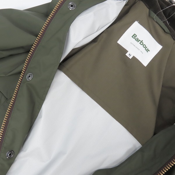 実際に弊社で買取させて頂いたBARBOUR/バブアーBEDALE/ビデイル 撥水 ナイロン ジャケット カーキ 1701071/size：Mの画像 2枚目