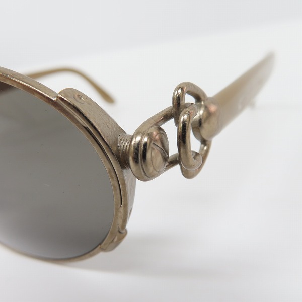 実際に弊社で買取させて頂いたJean Paul GAULTIER/ジャンポールゴルチエ ヴィンテージ オーバルフレーム サングラス/アイウェア ゴールド 56-6203の画像 7枚目