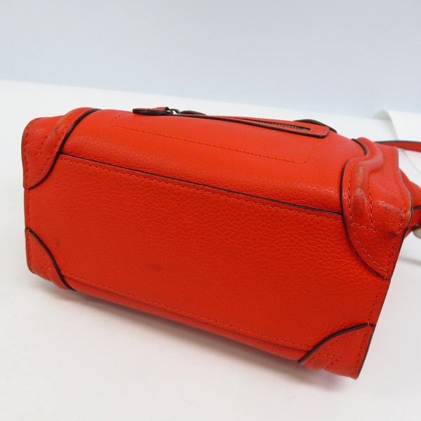 実際に弊社で買取させて頂いたCELINE/セリーヌ ナノ ラゲージバッグ / ベビードラムドカーフスキンの画像 2枚目