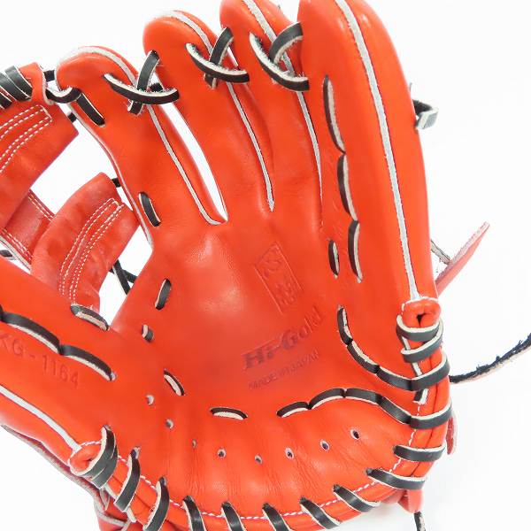 実際に弊社で買取させて頂いたHI-GOLD/ハイゴールド 心極シリーズ 硬式 二塁手・遊撃手用 グローブ/グラブ KKG-1164 の画像 2枚目