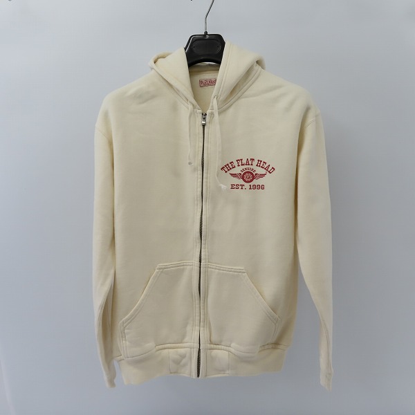 実際に弊社で買取させて頂いたTHE FLAT HEAD/フラットヘッド ウイングロゴ ジップアップパーカー/L