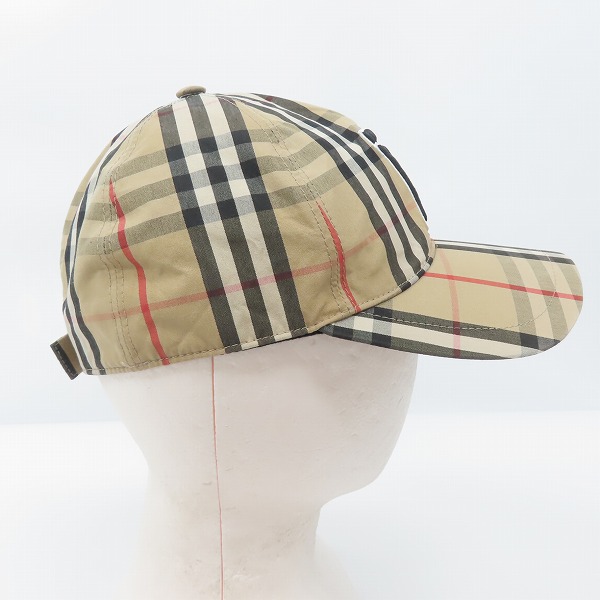 実際に弊社で買取させて頂いたBURBERRY/バーバリー バーバリーチェック柄 XTB立体刺繍 ベースボールキャップ/帽子 8017283の画像 3枚目