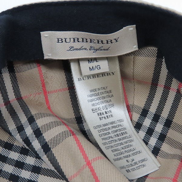 実際に弊社で買取させて頂いたBURBERRY/バーバリー キャップ クリア × チェック柄 キャップ/帽子 4078433の画像 3枚目