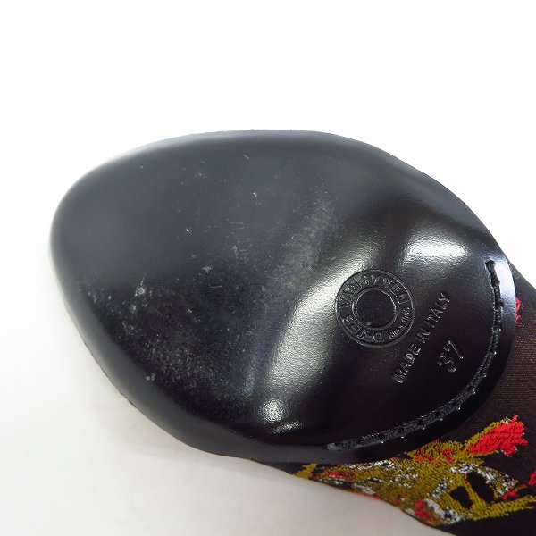 実際に弊社で買取させて頂いたDRIES VAN NOTEN/ドリスヴァンノッテン パンプス 花柄 刺繍 WS21/159/QU487/37の画像 6枚目