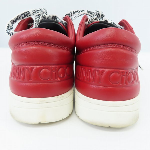 実際に弊社で買取させて頂いたJIMMY CHOO/ジミーチュウ 193HAWAII/M レザー スニーカー レッド/41の画像 1枚目