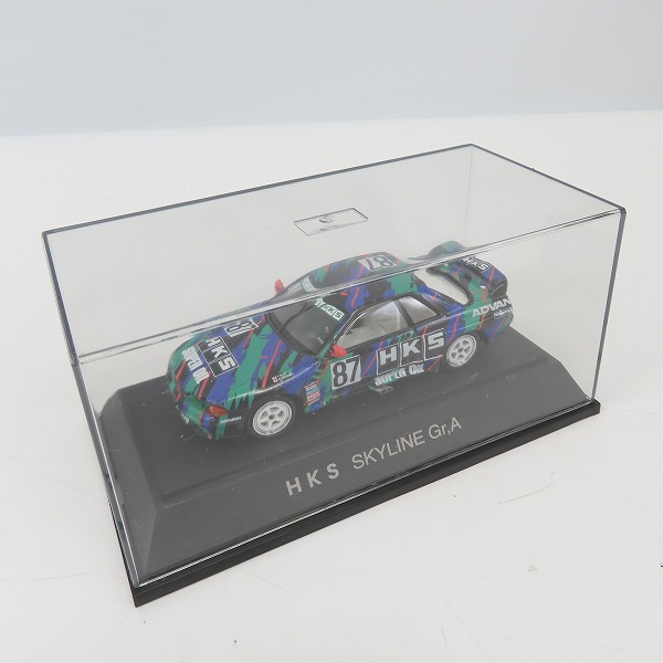 実際に弊社で買取させて頂いたEBBRO/エブロ 1/43 HKS スカイライン GT-R Gr-A #87 ブラック ダイキャストモデルカー/63 ミニカーの画像 5枚目