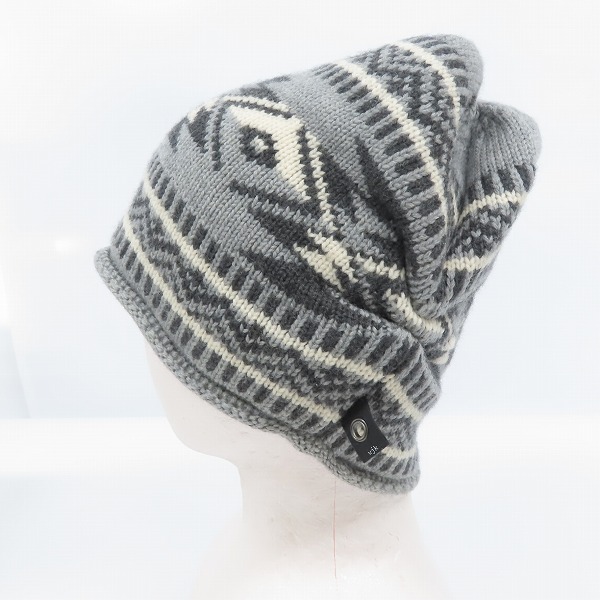 実際に弊社で買取させて頂いたwjk/ダブルジェイケイ ケー native pattern jacquard cap/ネイティブパターン ジャガード キャップ/ニット 8829 kw37の画像 2枚目