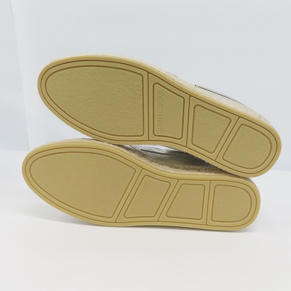 実際に弊社で買取させて頂いたJIMMY CHOO/ジミーチュウ エナメル  スリッポン スタースタッズ エスパドリーユ VLAD/42の画像 2枚目