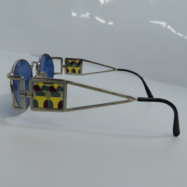 実際に弊社で買取させて頂いたJean Paul GAULTIER/ジャンポールゴルチエ ヴィンテージ スクエアプレートデザイン サングラス/アイウェア 56-4672の画像 2枚目