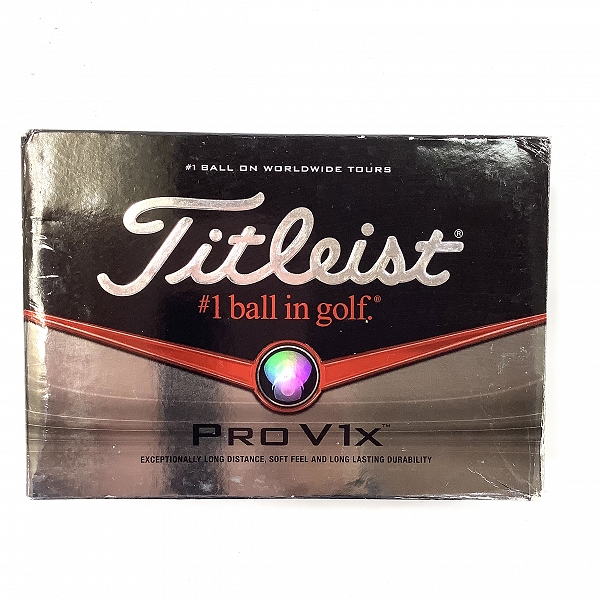 実際に弊社で買取させて頂いた【未使用/オウンネーム】Titleist/タイトリスト PRO V1x ゴルフボール 1ダースの画像 2枚目