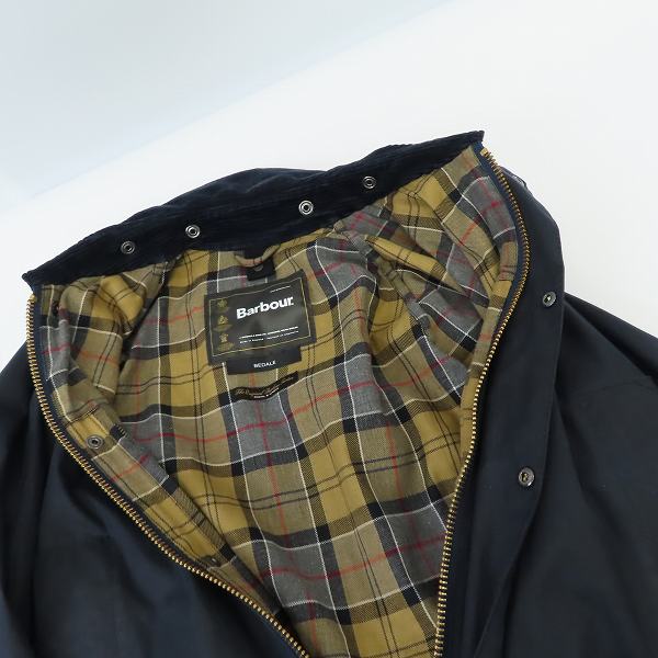 実際に弊社で買取させて頂いたBarbour/バブアー BEDALE JACKET/ビデイル 襟コーデュロイ オイルドジャケット MWX0018NY9138/38の画像 5枚目