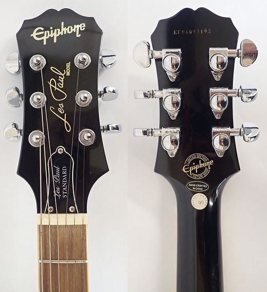 実際に弊社で買取させて頂いた★Epiphone/エピフォン Custom Shop Limited Edition Les Paul 56 EBONY/レスポール ソフトケース付の画像 2枚目