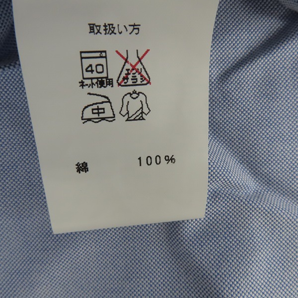実際に弊社で買取させて頂いたBLACK FLEECE by Brooks Brothers/ブラックフリース バイ ブルックスブラザーズ オックスフォードシャツ 半袖 ブルー/BB2の画像 4枚目
