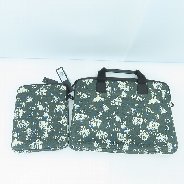 実際に弊社で買取させて頂いた【未使用】Marc by Marc Jacobs/マークバイマークジェイコブス  ケールグリーン マルチ PC/タブレットケース 2点セットの画像 1枚目
