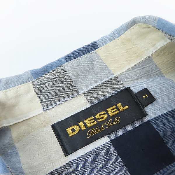 実際に弊社で買取させて頂いたDIESEL BLACK GOLD/ディーゼル ブラックゴールド チェックシャツ/size：Mの画像 2枚目